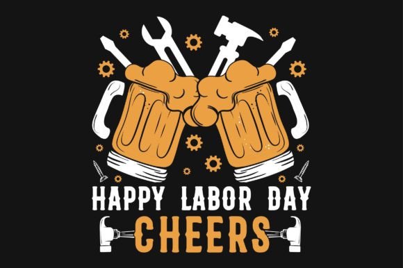 Beer Labor Day Typography SVG Vector