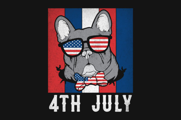 Bulldog 4th of July America SVG T-shirt