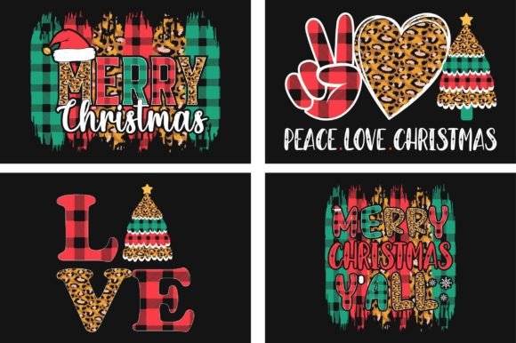 Christmas Animal Patterns SVG Vector