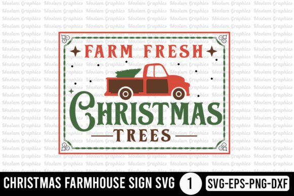 Farm Fresh Christmas Trees SVG for Graphics & Crafts