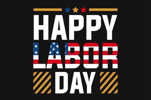 Happy Labor Day Typography SVG Graphics