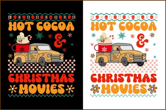 Hot Cocoa Christmas Movies – Retro SVG for Crafts & Graphics