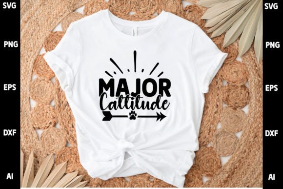 Major Cattitude SVG Design: Graphics & Crafts for Bold Branding