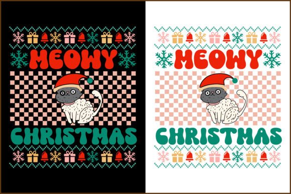 Meowy Christmas: Retro SVG Graphics for Crafts