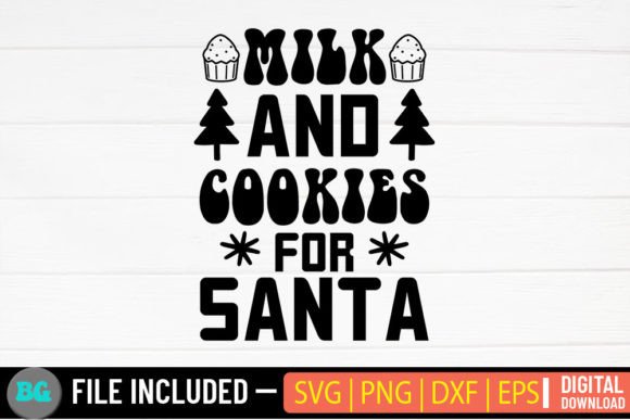 Milk Cookies for Santa, Christmas SVG