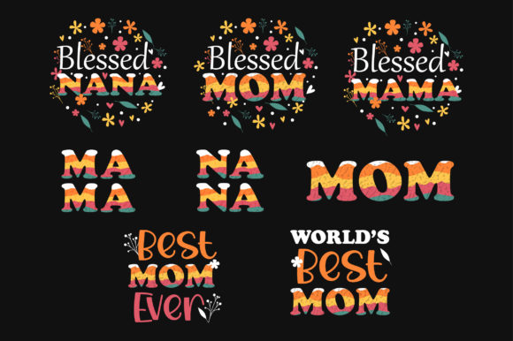 Mother Day Mom Typography SVG T-shirt Graphics