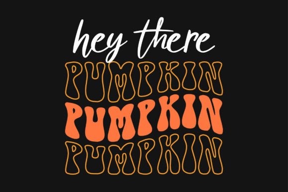 Pumpkin Halloween Retro Wavy SVG T-shirt Graphics & Crafts