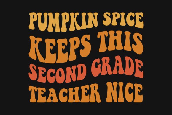 Pumpkin Retro Wavy SVG Vector T-shirt Graphics & Crafts