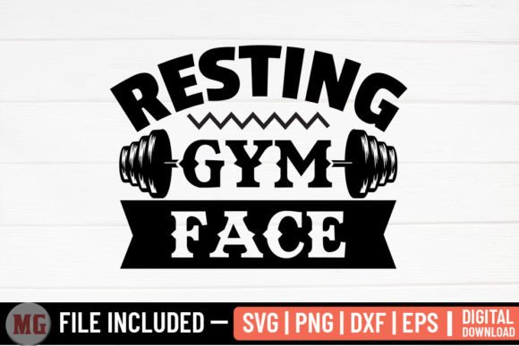 Resting Gym Face SVG: Graphics and Crafts for Publishers
