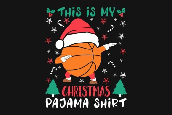 Santa Claus Basketball SVG Vector Shirt - Graphics & Crafts