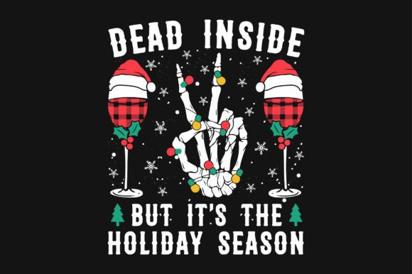 Skull Skeleton Christmas Graphics for Crafts