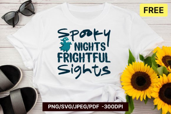 Spooky Nights Frightful Sights Graphics Asset for Crafts
