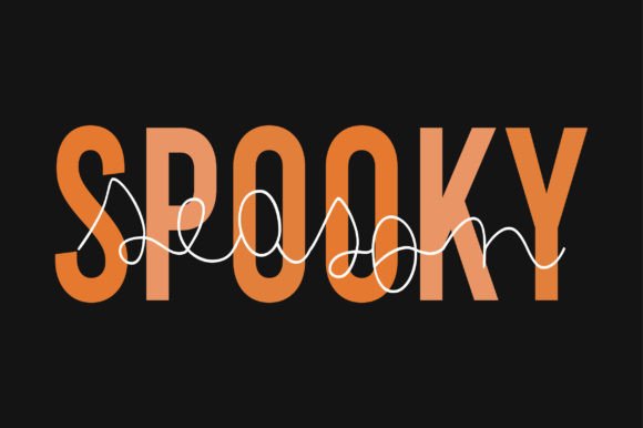 Spooky Season Halloween SVG Typography Graphics Crafts