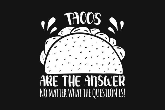 Tacos Typography Minimalist SVG T-shirt Graphics