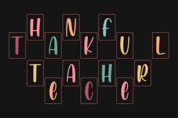 Thankful Teacher Thanksgiving SVG Graphics for Crafts