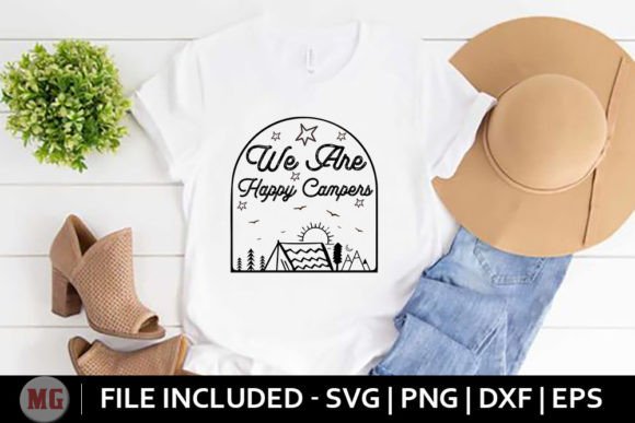 We Are Happy Camper: Camping SVG Graphics for Crafts